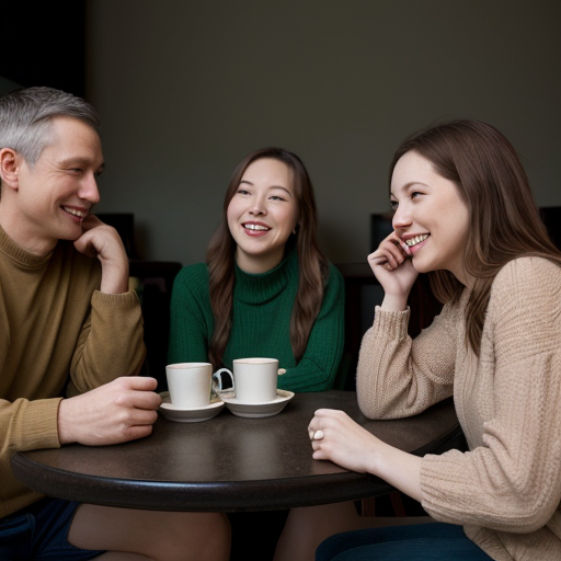 People socializing or spending time with loved ones.